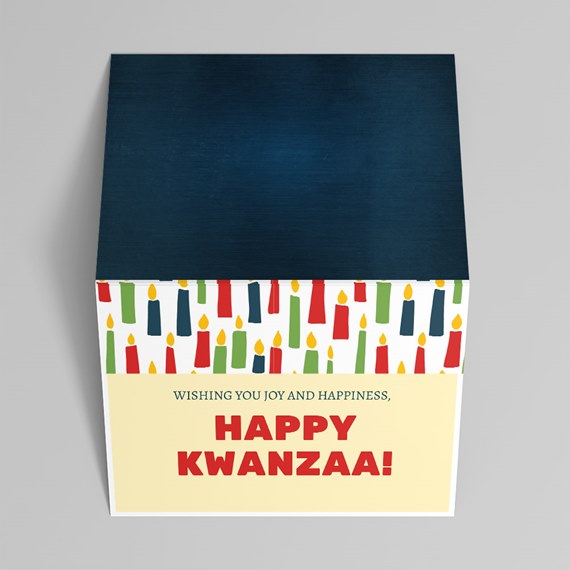 holiday greeting card with candle design 