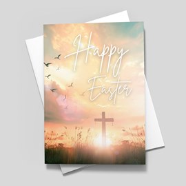 Elegant Sunset Easter Card
