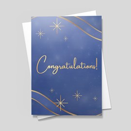 Washed Blue Congratulations Card