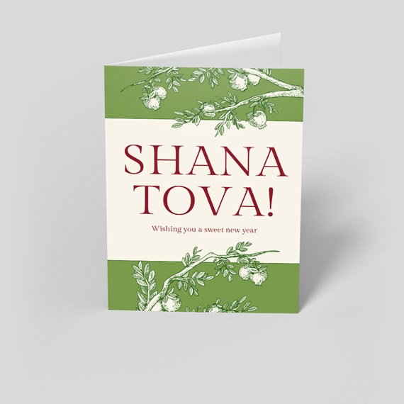 Greeting card with text and floral design