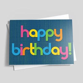 Bright Colors Birthday Card