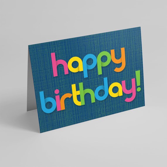 birthday greeting card with colorful text