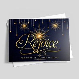 Stars Rejoice Christmas Card