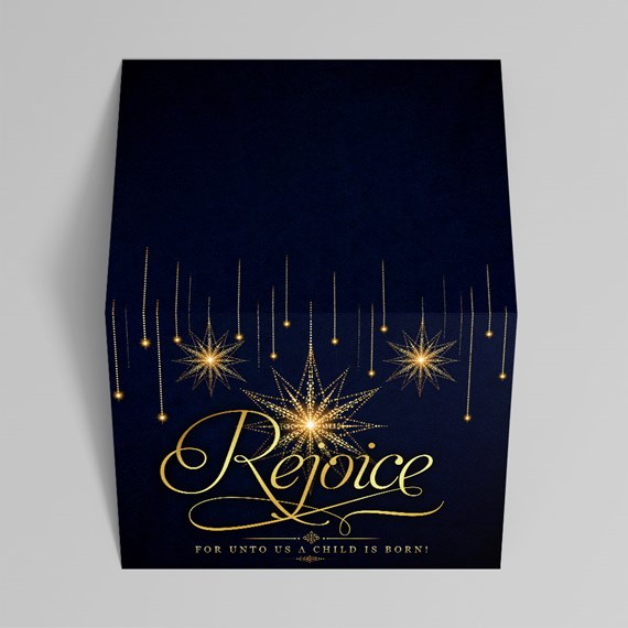 design with stars and text for a religious occasion
