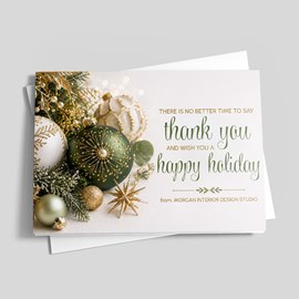 Gold and Green Bundle Holiday Card