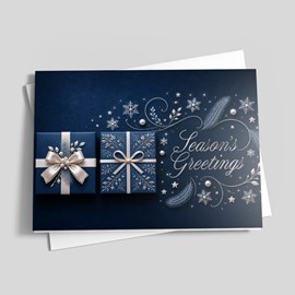 Navy Present Duo Holiday Card