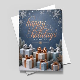 Rows of Gifts Holiday Card