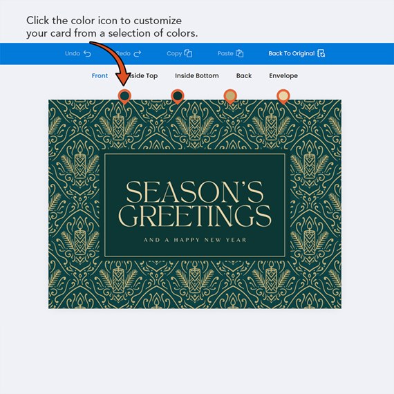 decorative greeting card with text placeholder