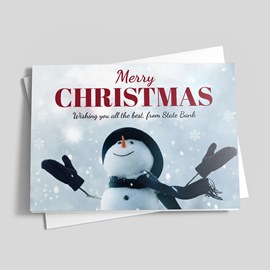 Snowman Delight Holiday Card