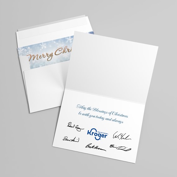 Inside of a christmas card