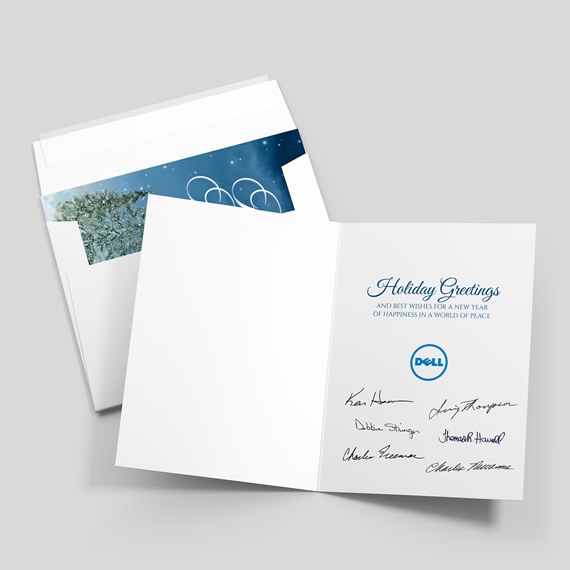 holiday greeting card with customizable text area