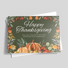 With Gratitude Thanksgiving Card