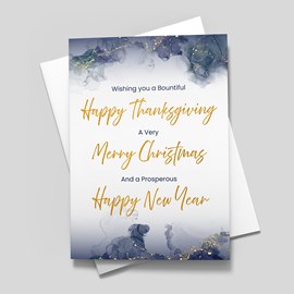 Marbled Trio Holiday Card