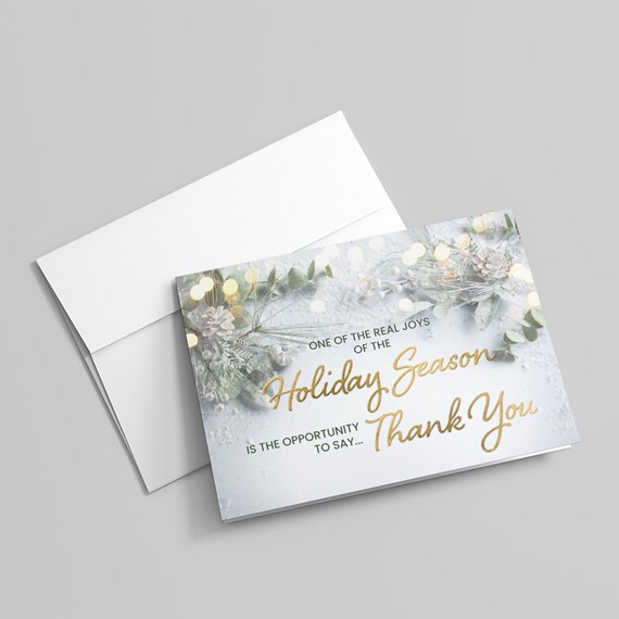 greeting card with winter design and text