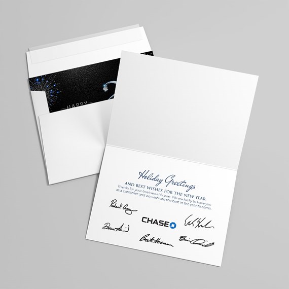 holiday greeting card interior