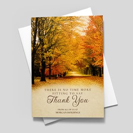 Fall of Gratitude Thanksgiving Card