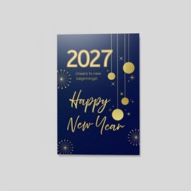 It's Golden New Year Postcard