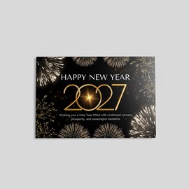 Fireworks New Year Postcard