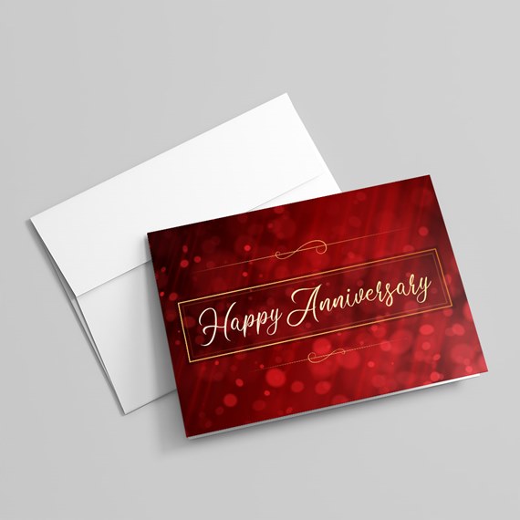 anniversary card with text area