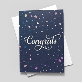 Falling Confetti Congratulations Card