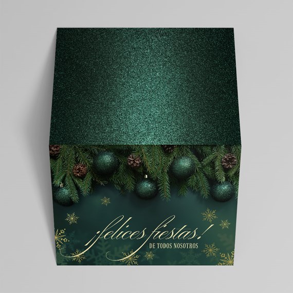 decorative gift box with holiday design