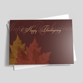 Maple Leaf Thanksgiving Card