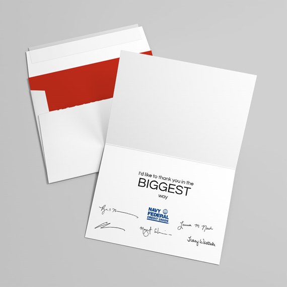 card with customizable text area and logo placeholder