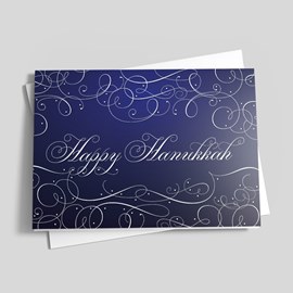 Blue Hanukkah Greeting