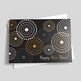 Metallic Circles New Year Card