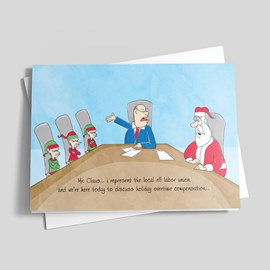 Elf Labor Legal Holiday Card