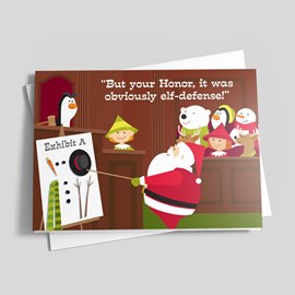 Elf-Defense Legal Christmas Card