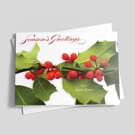 Holiday Green Christmas Card