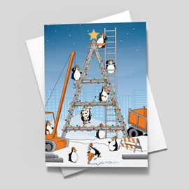 Construction Penguins Christmas