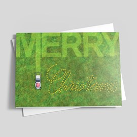 Merry Mowing Landscape Card