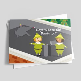 Roofing Santa Christmas Card