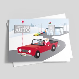 North Pole Auto Christmas Card