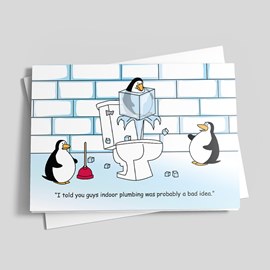 Plumbing Humor Christmas Card
