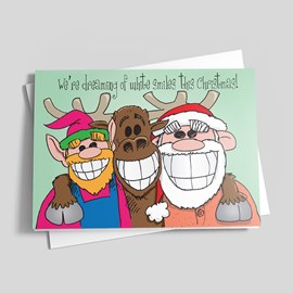 Smiling Trio Dental Holiday Card