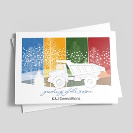 Four Seasons Dump Truck Card