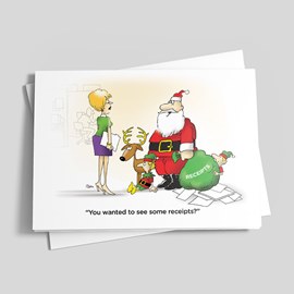 Santa's Receipts Accounting Card