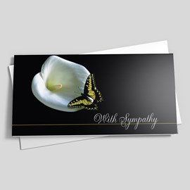 Butterfly and Lily Sympathy Card