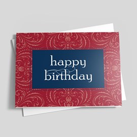 Simple Red Birthday Card