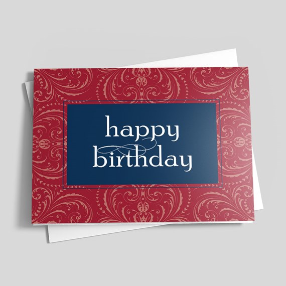 Simple Red Birthday Card