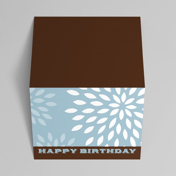 gift box with floral pattern and birthday text