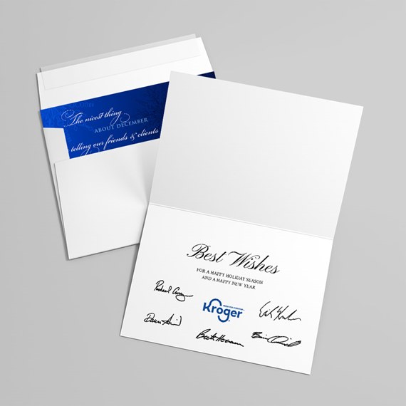 greeting card with snowflake design and customizable text area