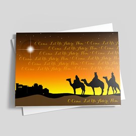 Let Us Adore Him Holiday Card