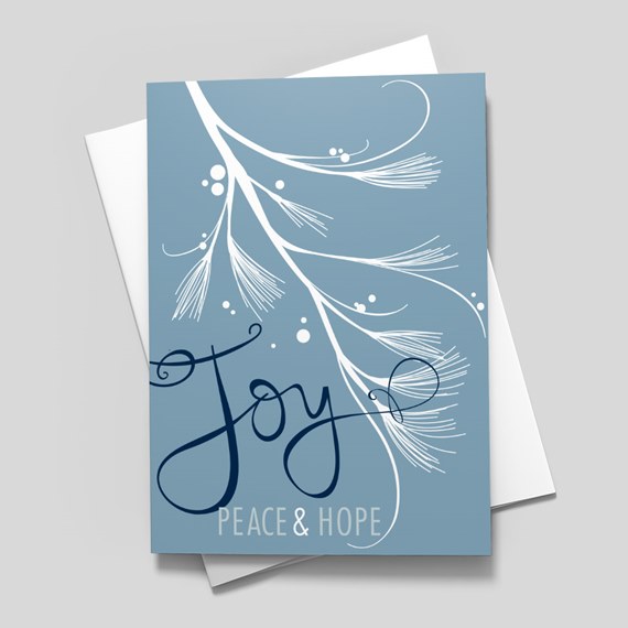 greeting card with abstract design and text