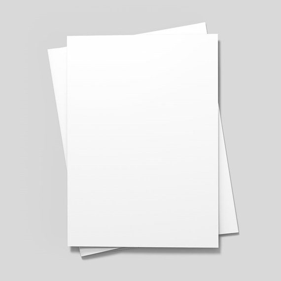 plain white paper sheets stacked