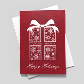 Snowflake Gift Holiday Card