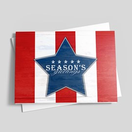 Patriotic Star Holiday Card